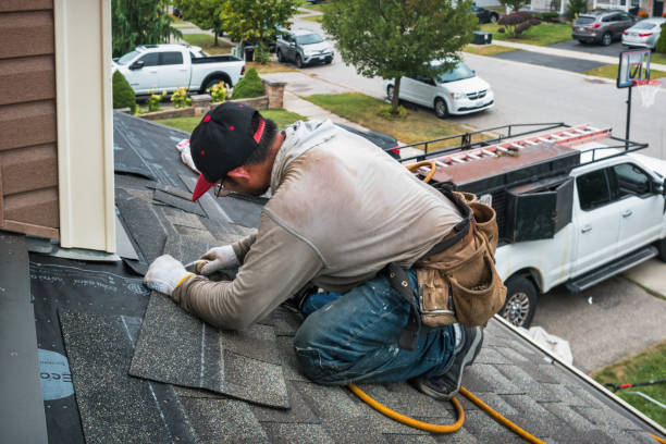 Professional Emergency Roof Repair technician working in Medway, ME